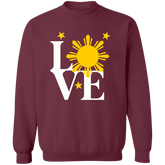 Love with Yellow Sun and Stars Unisex Crewneck Pullover Sweatshirt